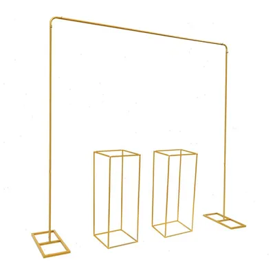 Produktbild von Hintergrundständer, einfache Montage, robuste Stahlkonstruktion, L, Gold
