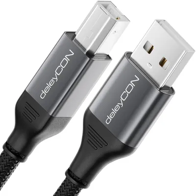 Produktbild von deleyCON 3,0m USB Druckerkabel Scannerkabel Printer Cable USB-A auf USB-B