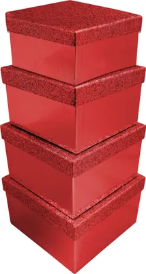 Immagine prodotto di Cofanetto regalo Clairefontaine "Rosso glitter" 4 pezzi