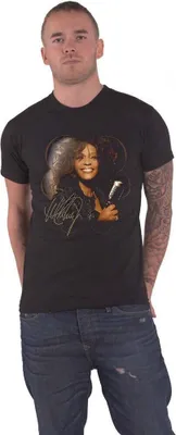 Produktbild von Whitney Houston - T-Shirt für Herren/Damen Uni RO4920 (XL) (Schwarz)