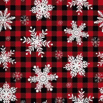 Image de OUTDOOR DÉCORDS OXFORD - motif flocons de neige sur carreaux I DX588
