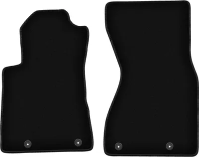 Produktbild von Wielganizator Velours-Autoteppiche vorne – passend für Audi A8 D2 (Limousine, Bj. 1994-2002) – schwarz, passgenau, mit Befestigungen set 2 Stk.