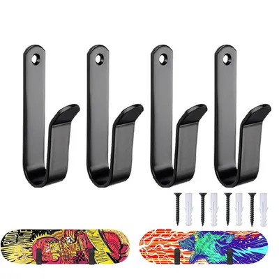 Produktbild von Wandhalterung für Skateboard, Snowboard, Surfboard, Metall Aufbewahrung, 3mm Dicke Longboard Halter, Langlebig und robust,4er Set