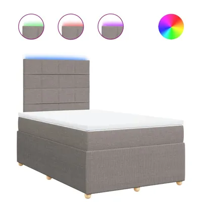 Produktbild von vidaXL Boxspringbett mit Matratze Taupe 120x200 cm Stoff