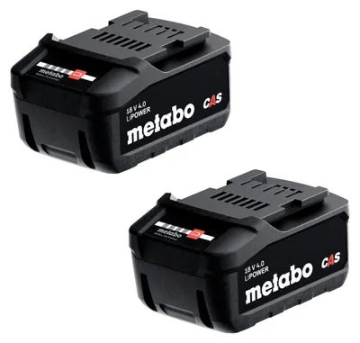 Produktbild von Metabo Ersatzakku SET 18 Volt 2x 4,0 Ah Li-Ion Akkupack Schiebeakku CAS Mafell