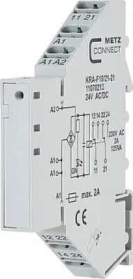 Immagine prodotto di Modulo di accoppiamento METZ CONNECT 24AC/DC KRA-F10/21-21 2W (11070213)