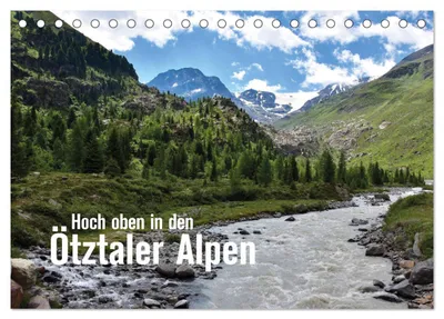 Produktbild von Hoch oben in den Ötztaler Alpen (Tischkalender 2027 DIN A5 quer), CALVENDO Monatskalender