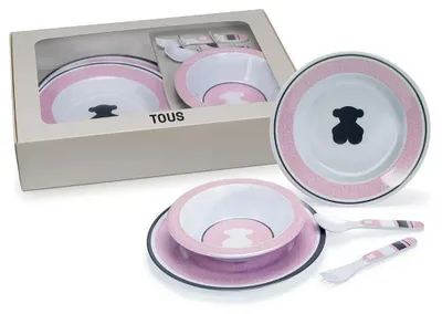 Produktbild von Tous Essgeschirr 5 Stücke Rosa Rosa One Size