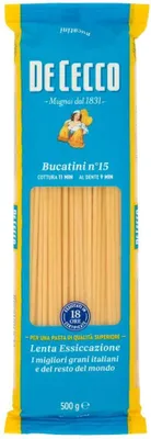 Produktbild von 10x Pasta De Cecco 100% Italienisch Bucatini n. 15 Nudeln 500g + Italian Gourmet Polpa 400g