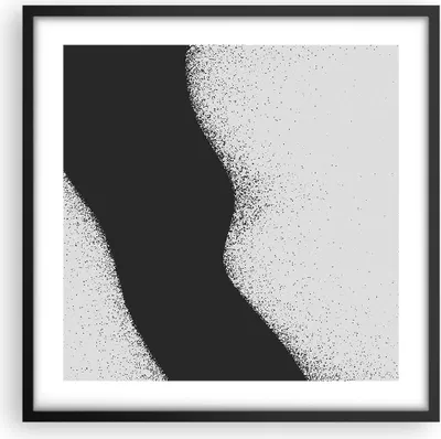 Produktbild von Gerahmtes Poster - Schwarzer Rahmen - Schwarz Staub Weiß - 50x50 cm - Wand Bild - Wanddeko - Wandbilder - Kunstposter - Wandposter - Bilderrahmen - Bilder - Kunstdruck - P2BAC50x50-4744