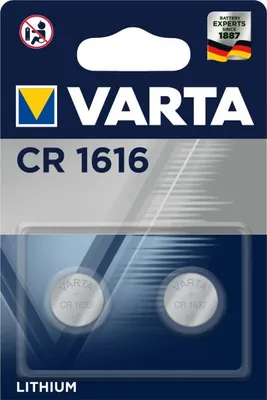 Image de VARTA Knopfzelle Electronics Lithium CR1616 3V 1Bli=2Stk 6616101402