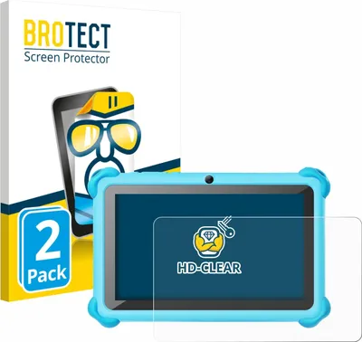 Produktbild von 2x Für zcobro KIDS710 7" Schutzfolie BROTECT Displayschutz Display Schutz Folie Klar Transparent
