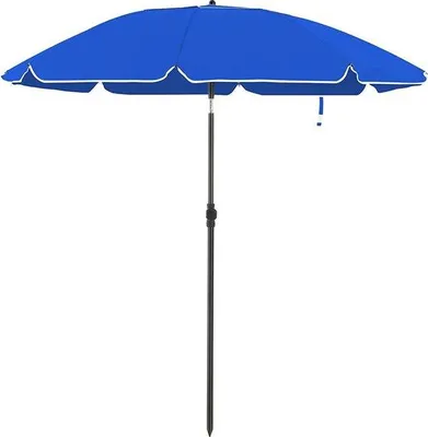 Produktbild von Famanu Sonnenschirm Ø 160 cm, UV-Schutz UPF 50+, achteckig, mit Tragetasche, blau