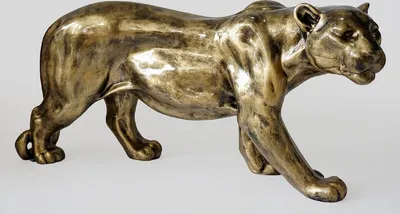 Produktbild von Casa Padrino Luxus XXL Deko Skulptur Panther Antik Gold 160 x H. 72 cm - Große Deko Figur - XXL Wohnzimmer Deko - XXL Garten Deko