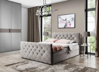 Produktbild von Boxspringbett LENKA – 160x200, Cappuccino + Topper GRATIS