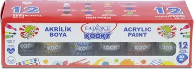 Obrázek produktu pro Sada akrylových barev Cadence pro děti - 12 barev 30 ml - netoxická