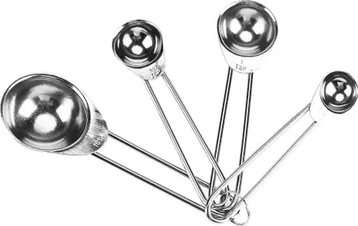 8er Set Edelstahl Messbecher&Löffel Set Zucker Kaffee Milch Küchenhelfer Backen Werkzeug