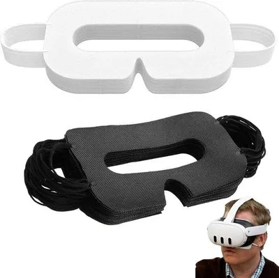 Produktbild von Kopfteil für VR-Augenschutz - Universal und Hygienisch - Kompatibel mit HTC Vive Pro PS VR Gear VR Oculus Rift Go - Schwarz