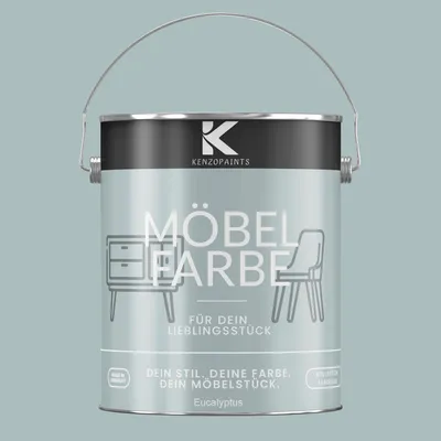 Produktbild von Kenzopaints 2,5Liter Möbelfarbe Möbellack Buntlack Farbraum - Eucalyptus