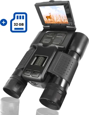Produktbild von Zoomble® Digitales Fernglas mit Kamera 12x32 – Foto & Video – Kompakt für Vogelbeobachtung – Schwarz