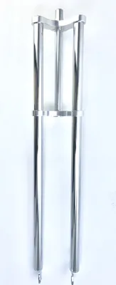 Immagine prodotto di Forcella a doppio ponte, stelo lungo, offset 840 mm, cromata per pneumatici da 20-28 pollici Stelo da 1 1/8