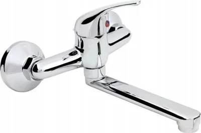 Produktbild von Waschbeckenarmatur Nano Wandmontage Chrom Schwenkauslauf 150mm Anschlussabstand 35mm Keramikkartusche