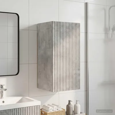 Produktbild von PUEAZU Badezimmer-Wandschrank ARNHEM Betongrau 30 x 31 x 59 cm - Badspiegel &47283