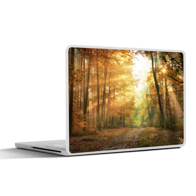 Produktbild von MuchoWow® Laptop Aufkleber Sticker Cover Wald - Herbst - Sonne - Landschaft - Natur - Bäume - Laub 30x21 cm - Sticker für Laptop - Selbstklebend