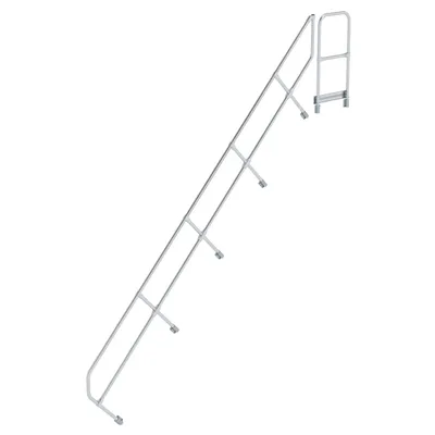 Produktbild von Günzburger Steigtechnik zweiter Handlauf für Treppe mit Plattform 45° mit 16 Stufen - 600516