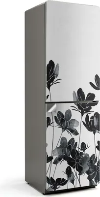 Produktbild von Geometrische Pflanzenmuster – Kühlschrank Aufkleber – Klebefolie Kühlschrank – Kühlschrank Dekor – Kühlschrankfolie selbstklebend – Küchen Dekoration – 60x190 cm