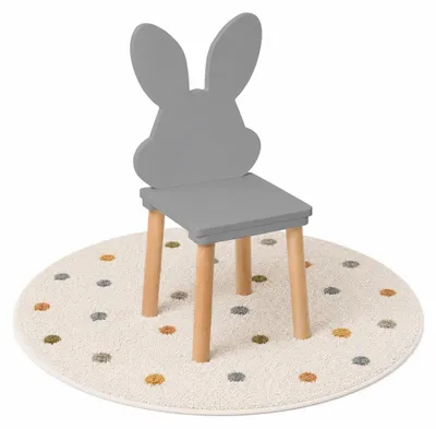 Kinderstuhl aus Holz, MDF, grau, für 2–7 Jahre, bis 100 kg