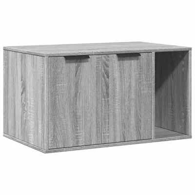 Zdjęcie produktu dla vidaXL Kosz na śmieci Szary Sonoma 80x50x45 cm Materiał drewnopochodny