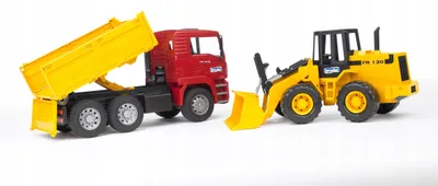 Obrázok produktu pre BRUDER Construction truck with articulated road loader, 3 rok / roky, ABS umelá hmota, Viacfarebný