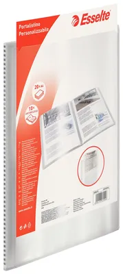 Obrázok produktu pre Esselte 395474040, Priehľadná, Polypropylén (PP), 40 vrecká/vreciek, 80 listy, Portrét, 240 mm