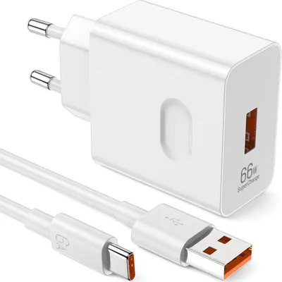 Produktbild von 66W Supercharge Ladegerät für Huawei Honor ladegerät, USB Ladegerät Schnellladegerät 6A USB C Ladekabel Adapter für Honor 90 Lite 200Lite 70Lite X9d