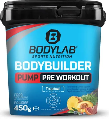 Produktbild von BODYLAB Bodybuilder Pump Pre Workout - 450g - Tropical