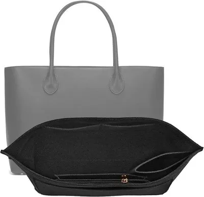 Produktbild von Famanu Tas organizer mit mehreren Fächern - faltbarer Handtaschen-Organizer (schwarz - L)