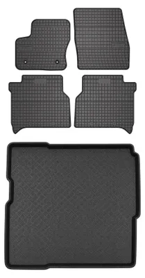Produktbild von Gummimatten + Kofferraumwanne für Ford Tourneo Connect II 2013-2017 (5-Sitzer) – Schwarz, passgenau – Wielganizator SolidPRO