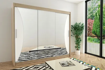 Produktbild von MINIO Kleiderschränk 250 cm MONACO Sonoma Eiche