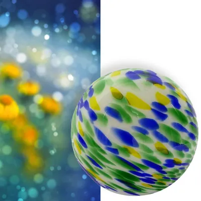 Produktbild von Tischleuchten Kugelleuchten Venus bunte Kugel-Glas-Lampe D20 cm
