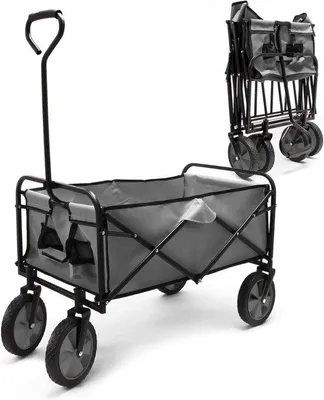 Produktbild von Famanu Bolderwagen Faltbar - Graue Farbe, 100 kg Tragkraft