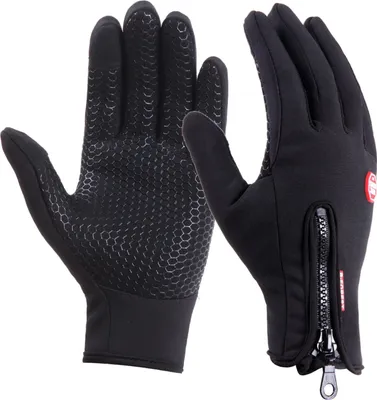 Produktbild von Herbst Winter Fahrradhandschuhe für Herren Damen - Outdoor Winddicht Touchscreen Handschuhe - Winterhandschuhe für Lauf Radfahren Jagd Sports M