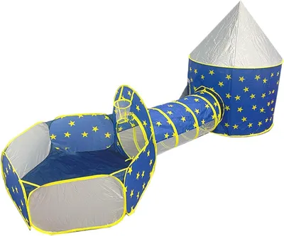 Produktbild von Faltbarer Spieltunnel mit Bällebad und Abenteuerspielzelt für drinnen und draußen