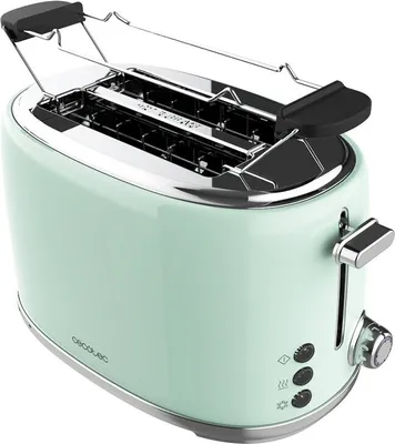 Productafbeelding van Cecotec Vertikale Broodrooster Toast&Taste 1000 Retro, dubbel, groen