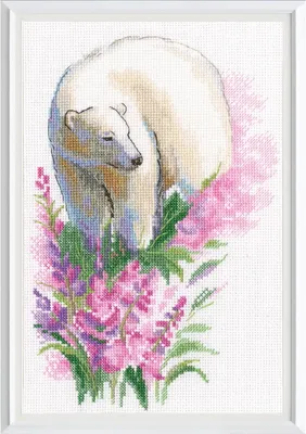 Produktbild von RTO Kreuzstich Set "Eisbär", Zählmuster, 16,5x24,5cm