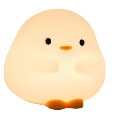 Produktbild von Niedliche Enten-Nachtlampe für Kinder, USB aufladbar,Nachtlicht warmes LED-Licht, Silikon-Nachtlicht, Touch-Steuerung & 30-Minuten-Timer