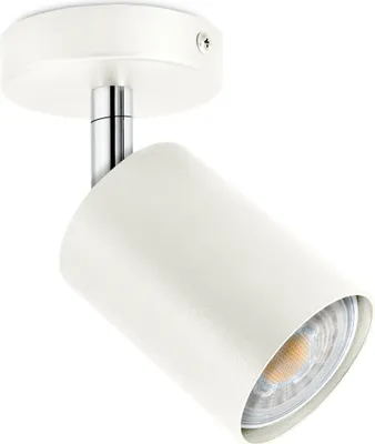 Produktbild von LED Decken & Wand Spotleuchte weiß 1-flammig schwenkbar & drehbar - Spotserie 1er - Strahler inkl. 1 x GU10 LED warmweiß 230V