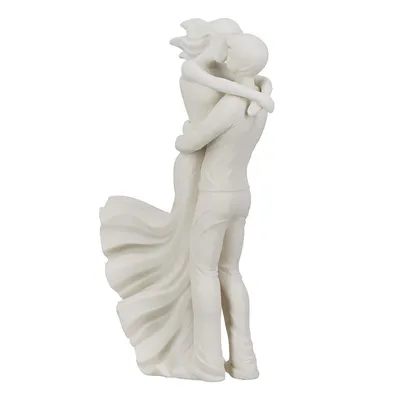 Immagine prodotto di Gilde Figur, Paar, "Couple in the wind", Kunstharz, weiß, VE 1, L. 10 cm, B. 14 cm, H. 30.5 cm 58854 4063387588543