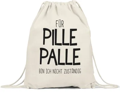 Produktbild von Für PillePalle bin ich nicht zuständig Turnbeutel Gymsack Chefin Kollegin Arbeit Büro Arbeitskollege Geschenk Kita Erzieher