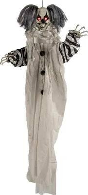 Produktbild von Splatter Horror Clown Halloween Deko mit Licht, Sound & Bewegung 110cm